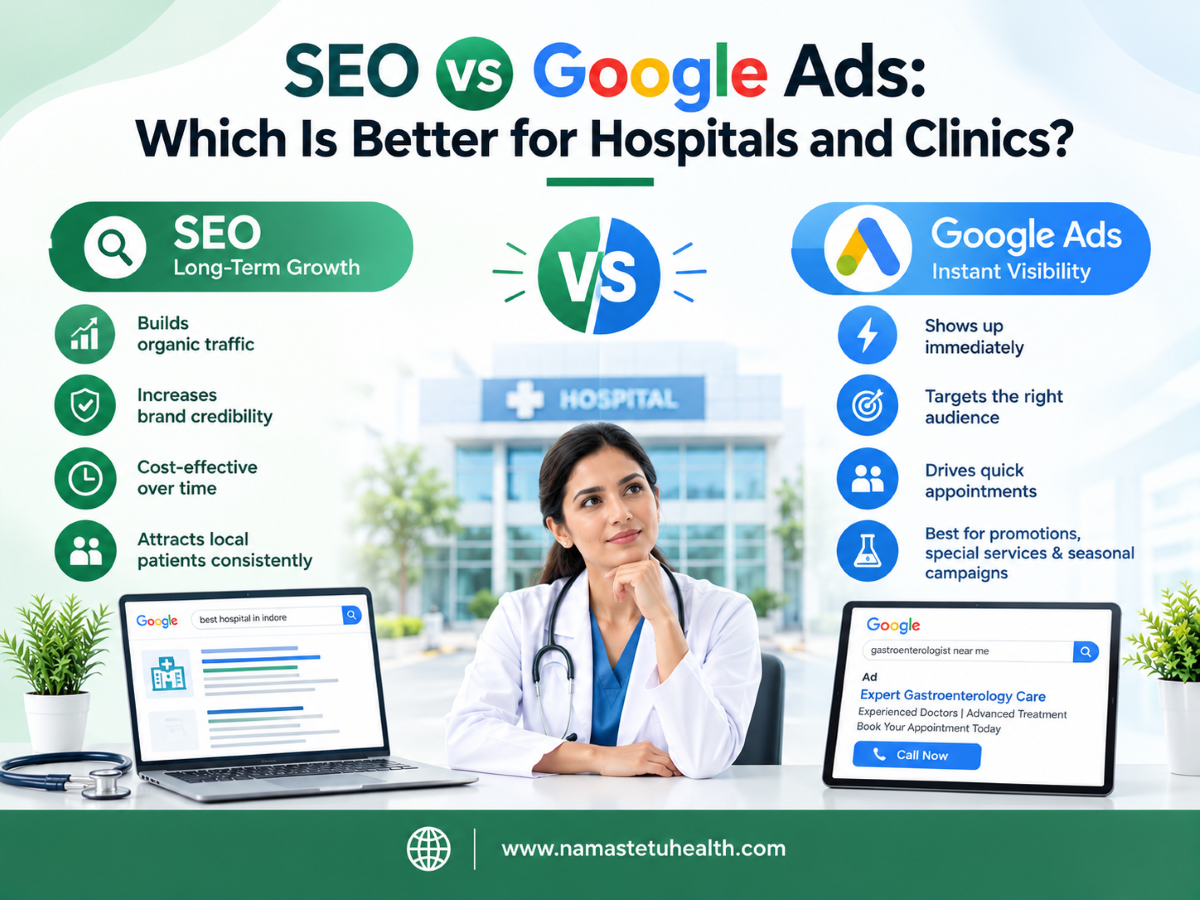 SEO vs Google Ads: Which Is Better for Hospitals and Clinics?